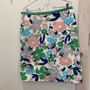Boden Floral Cotton Skirt Sz. US 12L Long